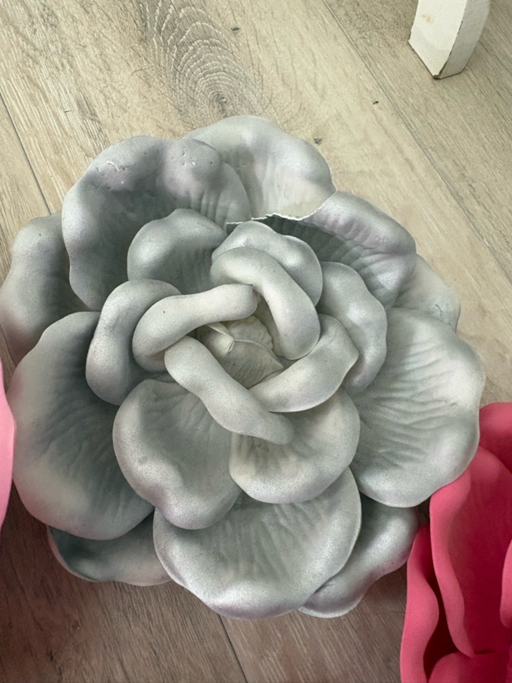 Set of Decorative Small Foam Flowers - Pink & Silver - Picture 4 of 4